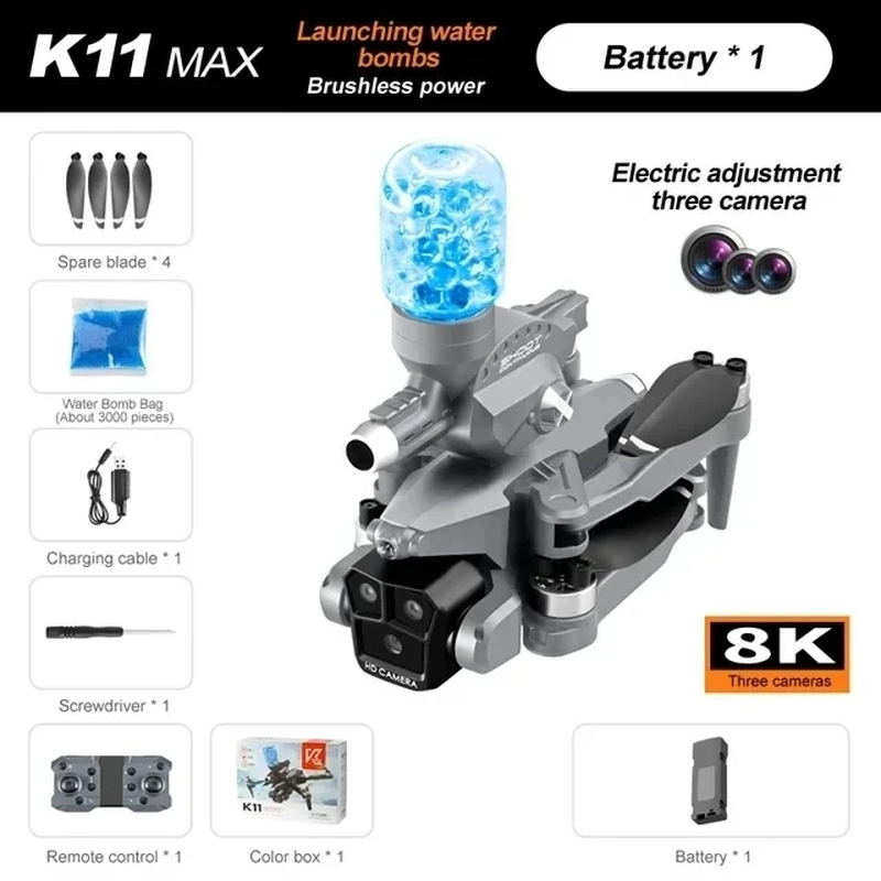 K11 MAX Drone Launching Water Bombs Brushless Power Electric Adjustment Three Ca