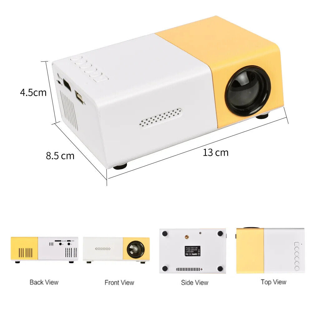 YG300 Mini LED Projector Yg300 Upgraded Version 800 Lumen 320X240P Hdmi-Compati