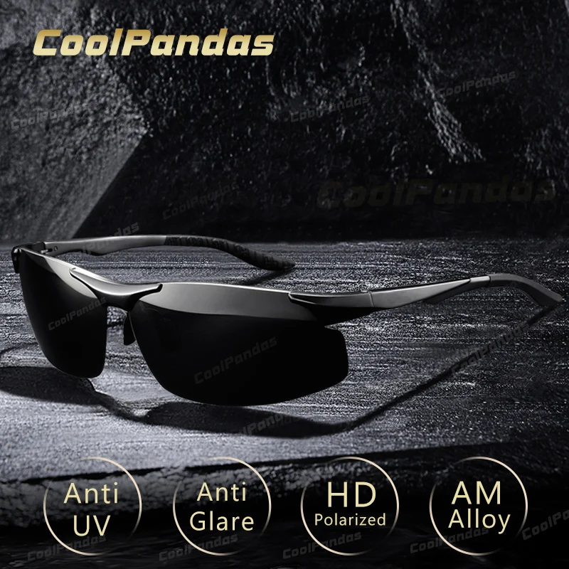 Aluminum HD Polarized Photochromic Sunglasses Men Driving Sun Glasses Male