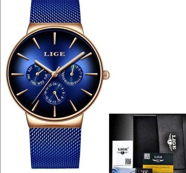 Men's Luxury Ultra Thin Fashion Watch Luminous Waterproof Day Date 24 Hours