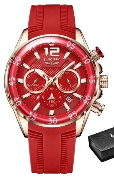 Womens Watch Luxury Sports Stop Watch Luminous Chronograph Auto Date Wristwatch