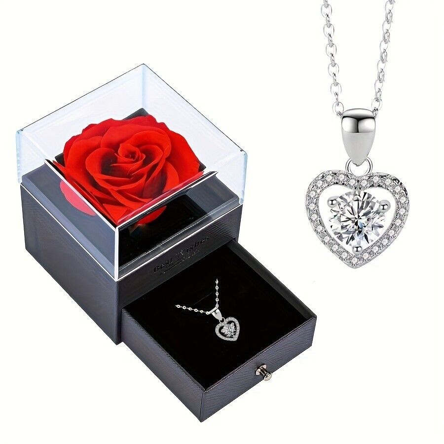 Jewellery Gift Box Set Ladies Women's Girls Diamond Pendant Fashion Necklace