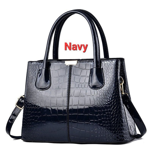 Women's Handbag Work Bag Ladies Cross Body Faux Leather Patent Tote Shoulder Bag