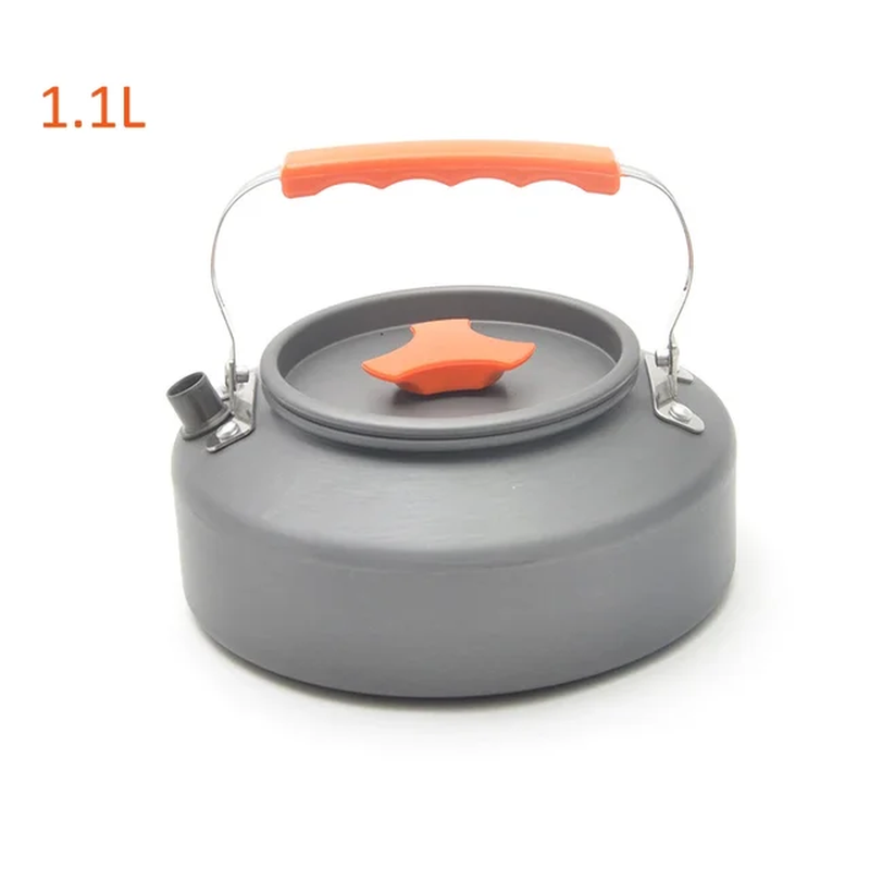 1.1/1.6L Outdoor Kettle Aluminum Alloy Pot Travel Pan Teapot Coffee Tableware Co