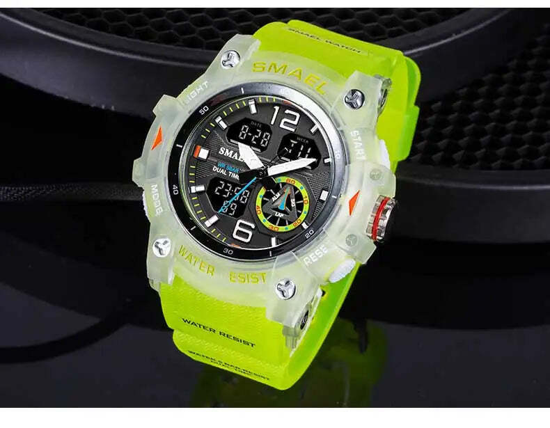 Mens Digital Sports Watch Waterproof Quartz Analog Military Wrist Watches SMAEL