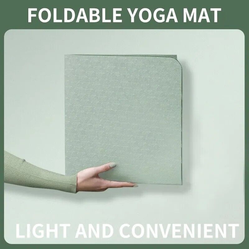 Eco Yoga Mat 6mm Foldable Gym Exercise Fitness Pilates Workout Mat Non Slip