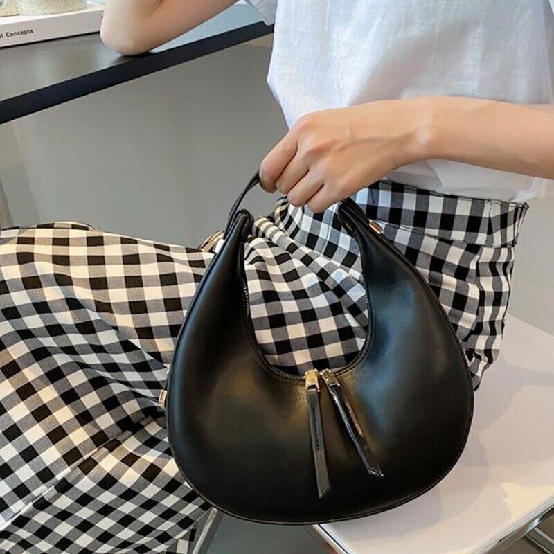 Women's Handbag Work Bag Ladies Faux Leather Shoulder Fashion Bags Half Moon