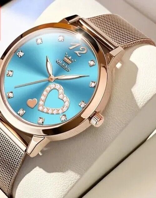 Womens Watch Diamond Heart Luminous Waterproof Luxury Ladies Wrist Watches Gift