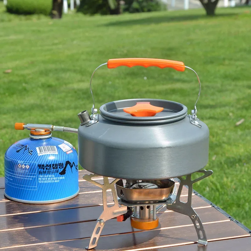 1.1/1.6L Outdoor Kettle Aluminum Alloy Pot Travel Pan Teapot Coffee Tableware Co