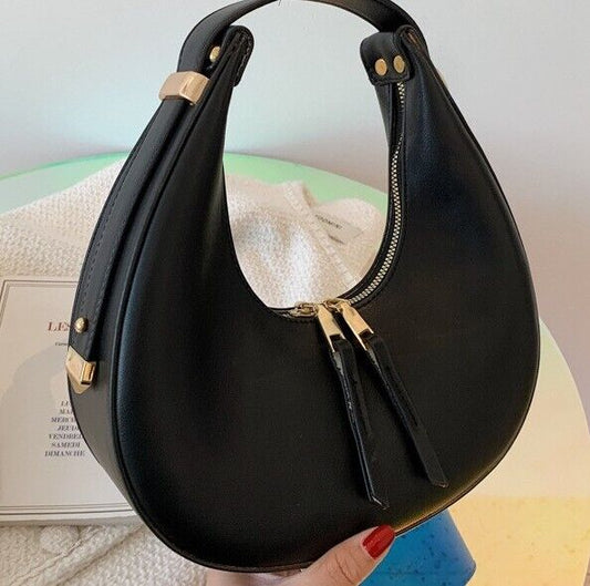 Women's Handbag Work Bag Ladies Faux Leather Shoulder Fashion Bags Half Moon