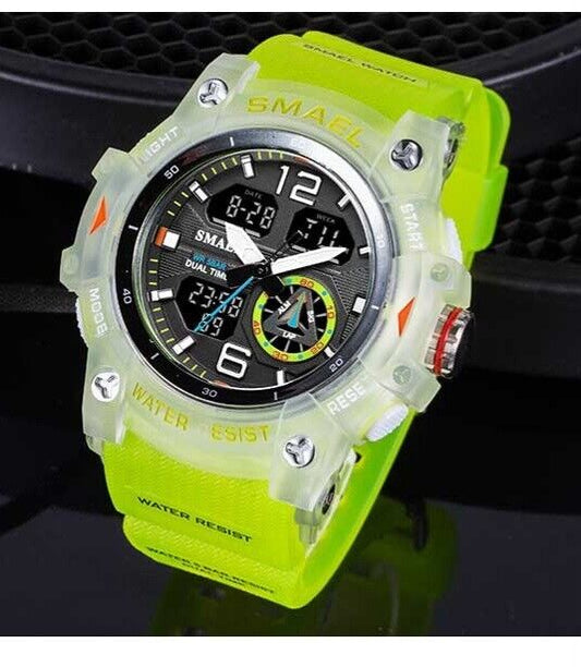 SMAEL Mens Sports Watch Waterproof Quartz Analog Digital Military Wrist Watches