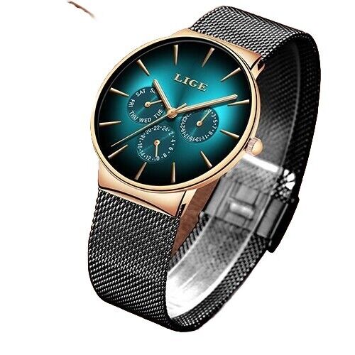 Men's Luxury Ultra Thin Fashion Watch Luminous Waterproof Day Date 24 Hours