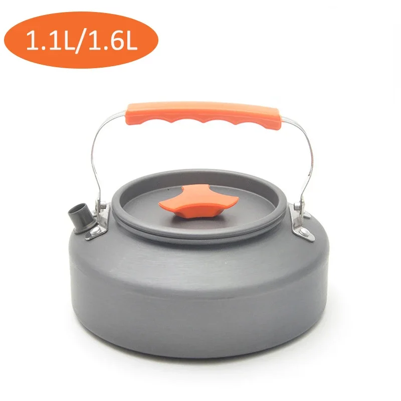 1.1/1.6L Outdoor Kettle Aluminum Alloy Pot Travel Pan Teapot Coffee Tableware Co