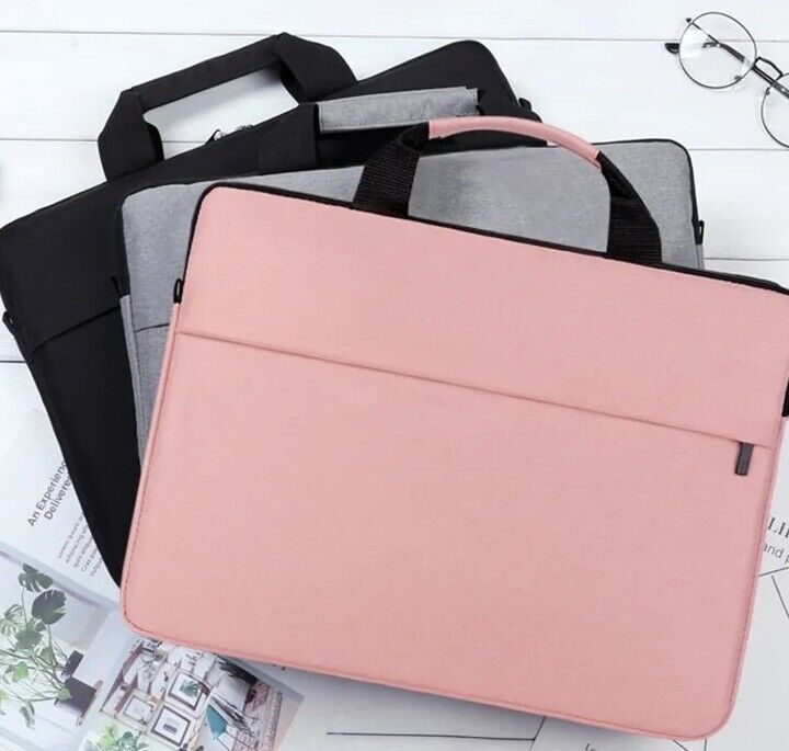 17" Laptop Bag Waterproof Business  Briefcase Notebook Shoulder Bag Case Pink