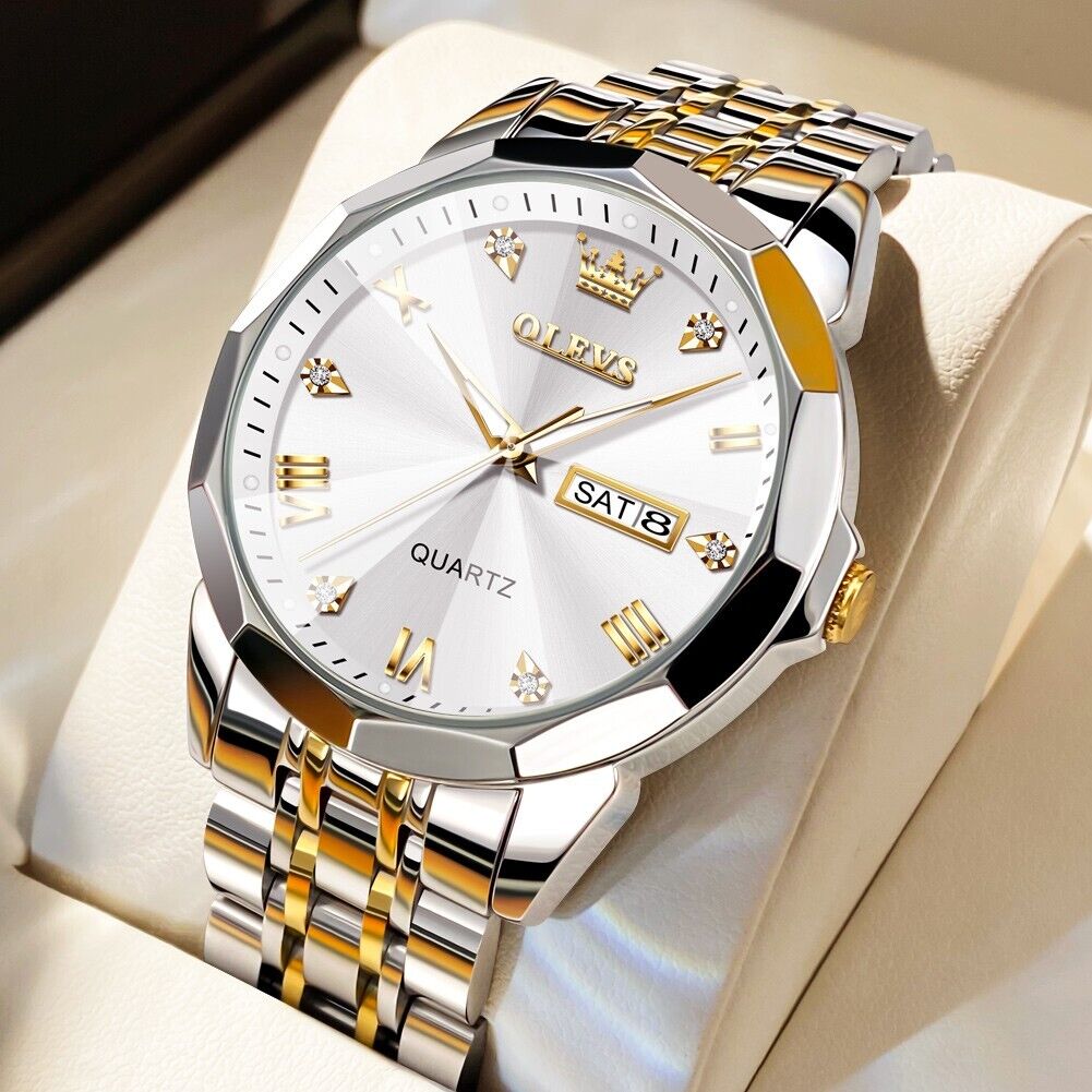 Mens Luxury Watch Business Fashion Wrist Watches Waterproof Quartz Calendar