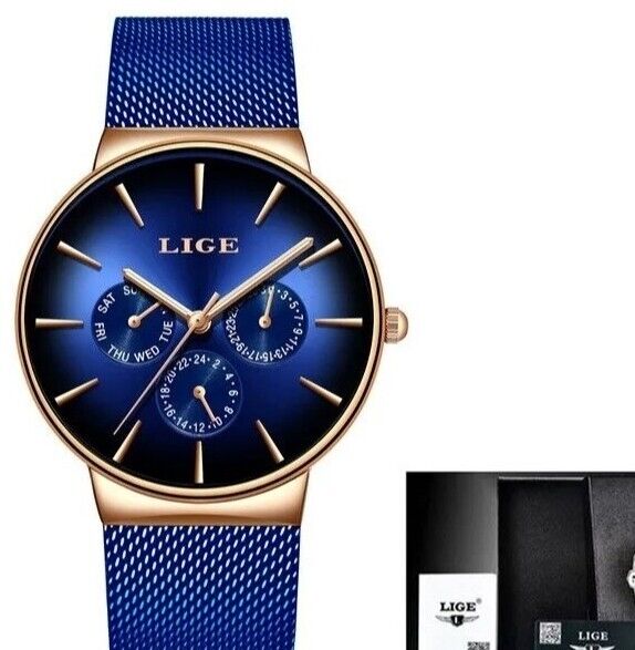 Men's Luxury Ultra Thin Fashion Watch Luminous Waterproof Day Date 24 Hours