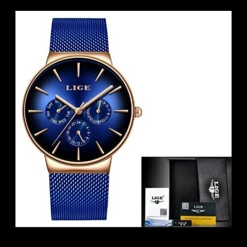 Men's Luxury Ultra Thin Fashion Watch Luminous Waterproof Day Date 24 Hours