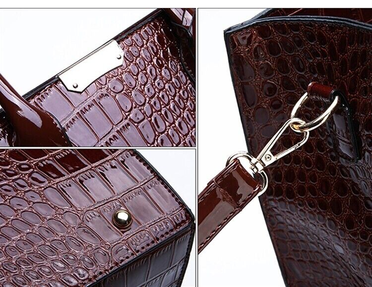 Women's Handbag Work Bag Ladies Cross Body Faux Leather Medium Tote Shoulder Bag