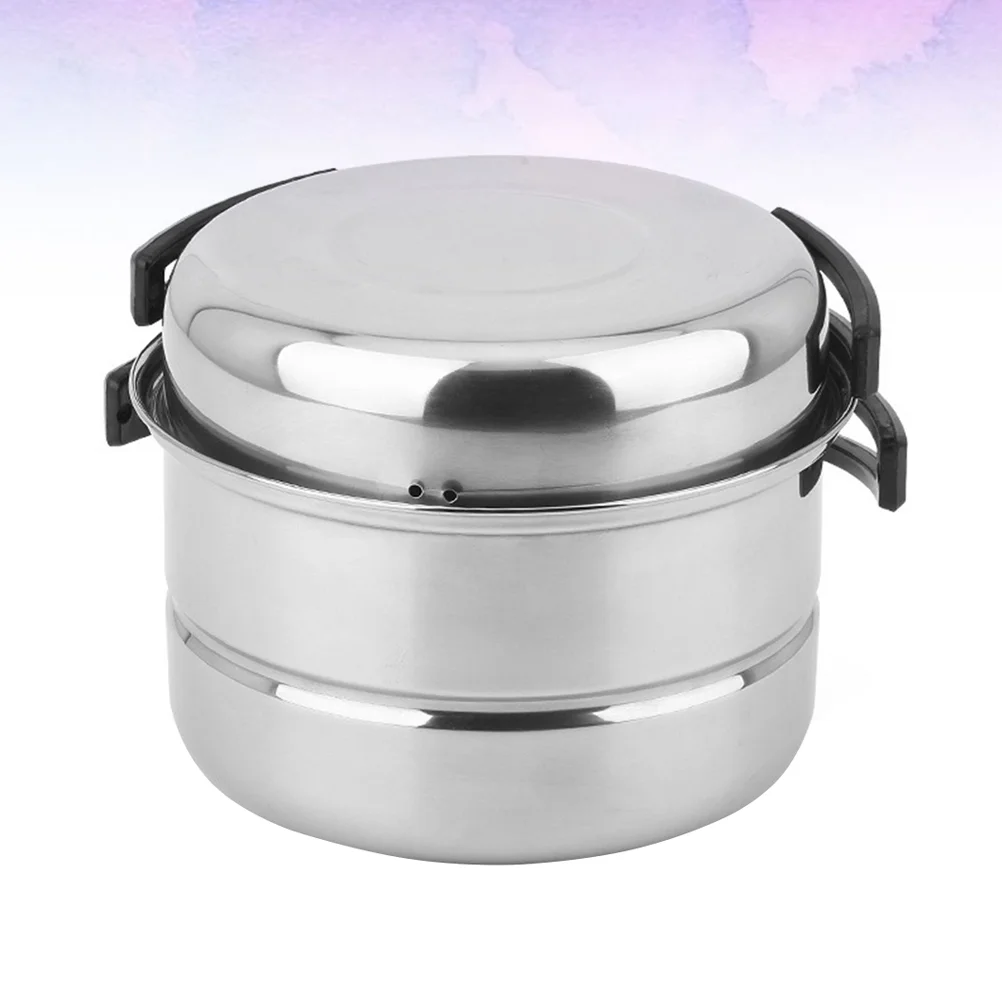 1 Set 3Pcs Stainless Steel Outdoor Camping Picnic Pot Cookware Picnic Pan Set Co