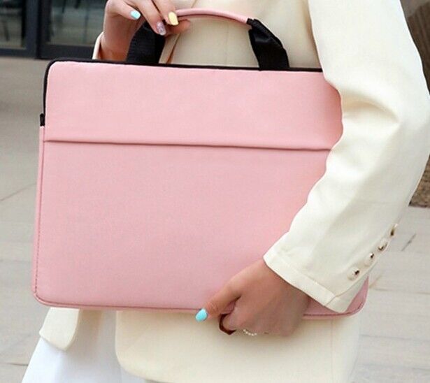 17" Laptop Bag Waterproof Business  Briefcase Notebook Shoulder Bag Case Pink