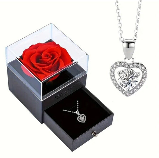 Jewellery Gift Box Set Ladies Women's Girls Diamond Pendant Fashion Necklace