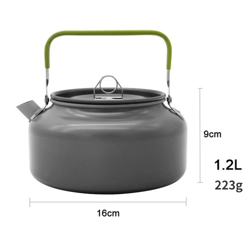 Aluminum Alloy Portable Outdoor Camping Water Kettle Picnic Cooking