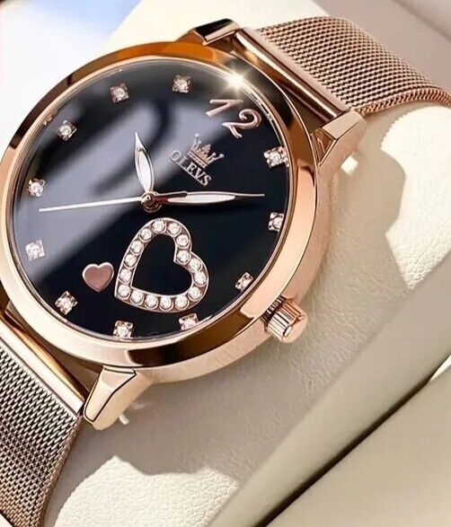 Womens Watch Diamond Heart Luminous Waterproof Luxury Ladies Wrist Watches Gift