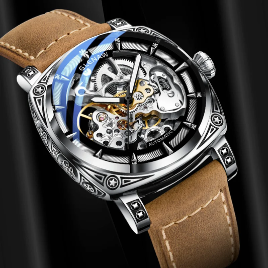 Mens Watch Top  Fashion Business Watch Waterproof Tourbillon Mechanical Watch Wa