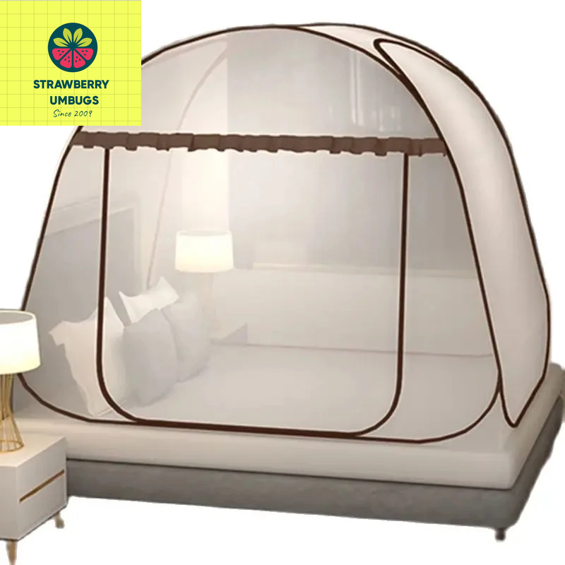 Simple Yurt Mosquito Net Portable Camping Tent Single Double Bed Canopy Adults