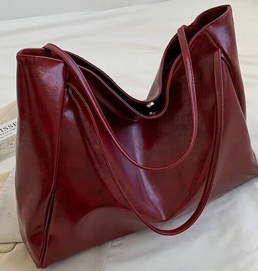 Womens Handbag Fashion Work Bag Ladies Faux Leather Medium Hobo Tote Shoulder