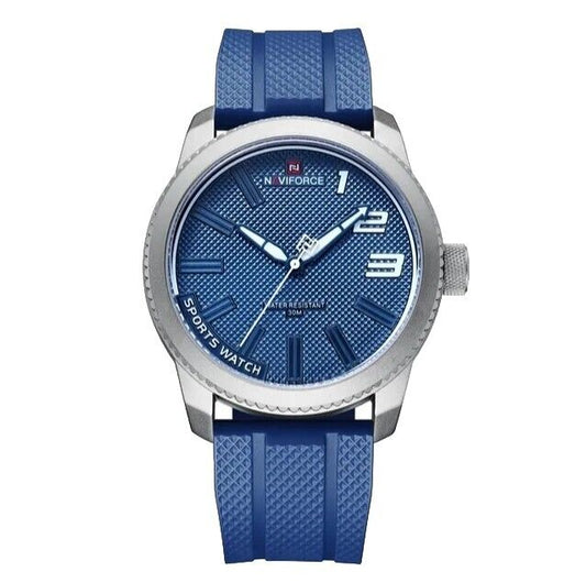 Men's Luxury Sports Style Fashion Watch Waterproof Quartz Silicone Strap BLUE