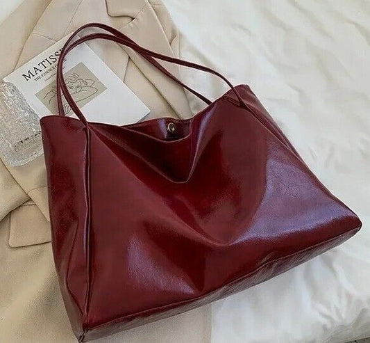 Womens Handbag Fashion Work Bag Ladies Faux Leather Medium Hobo Tote Shoulder