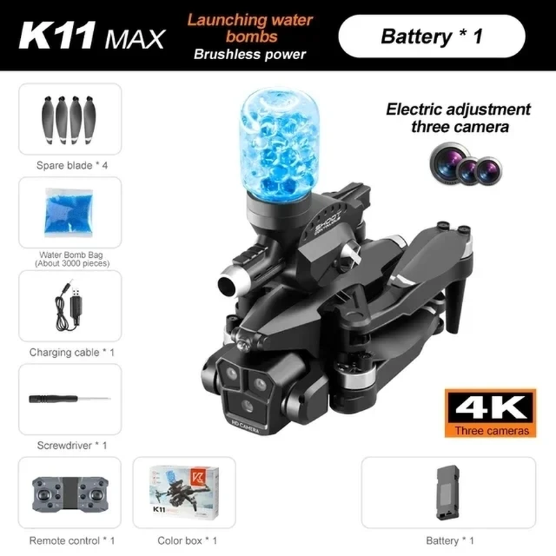 K11 MAX Drone Launching Water Bombs Brushless Power Electric Adjustment Three Ca