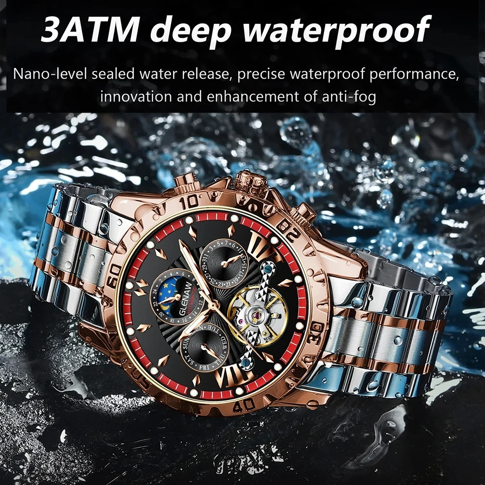 Mens Watches Luxury Fashion Business Automatic Watch Waterproof Mechanical Watch