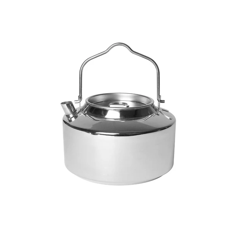 1.2L Outdoor Camping Kettle Stainless Steel Lightweight Portable Backpacking Hik