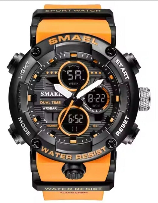 SMAEL Mens Military Watch Waterproof Quartz Analog Digital Sports Wrist Watches