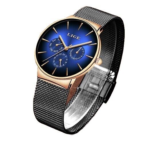 Men's Luxury Ultra Thin Fashion Watch Luminous Waterproof Day Date 24 Hours