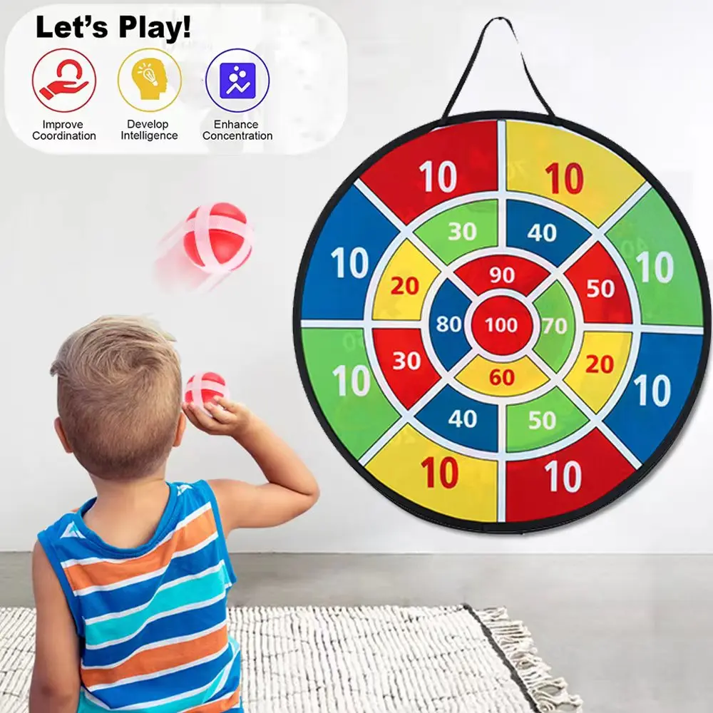 66Cm Large Dart Board Kids Toys with Sticky Balls Indoor/Sport Outdoor Fun Party