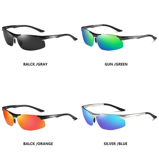 Aluminum HD Polarized Photochromic Sunglasses Men Driving Sun Glasses Male