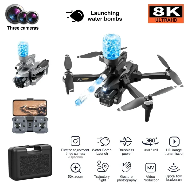 K11 MAX Drone Launching Water Bombs Brushless Power Electric Adjustment Three Ca