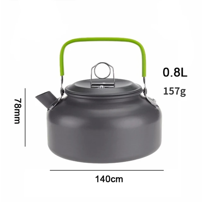 Aluminum Alloy Portable Outdoor Camping Water Kettle Picnic Cooking