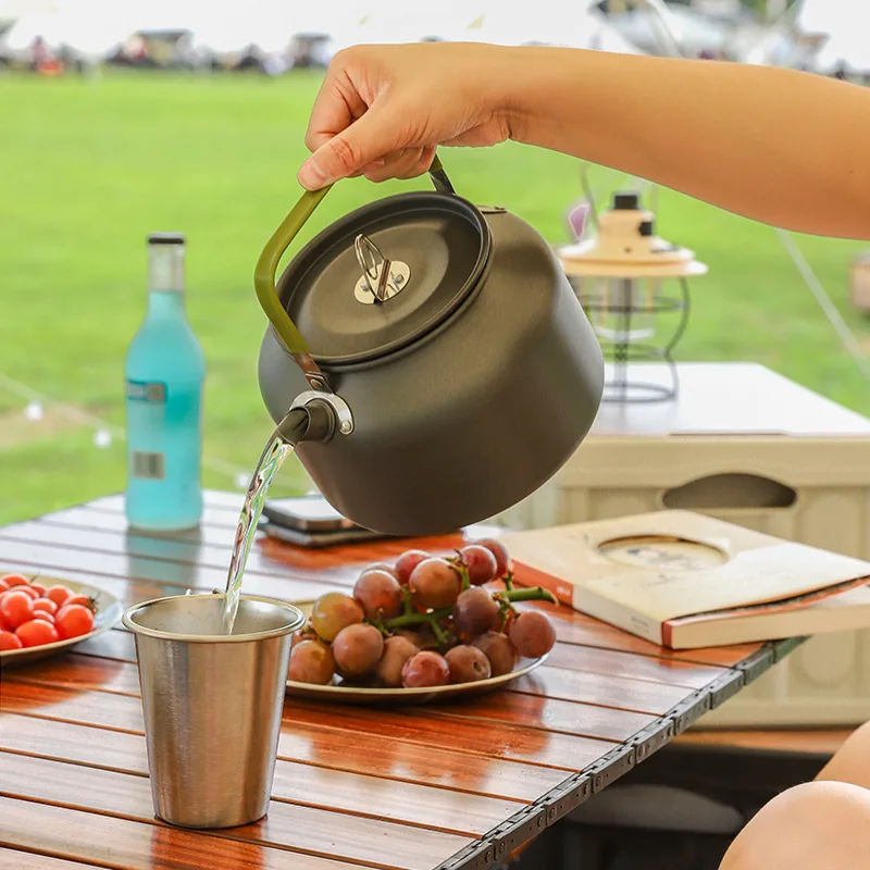 Aluminum Alloy Portable Outdoor Camping Water Kettle Picnic Cooking