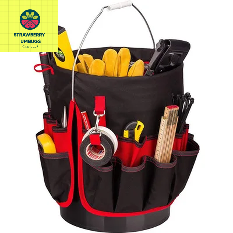 42 Grids Pocket Bucket Organizer Pouch Storage Bag Garden Tool Pouch Hand Tool