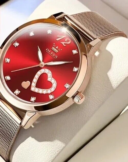 Womens Watch Diamond Heart Luminous Waterproof Luxury Ladies Wrist Watches Gift