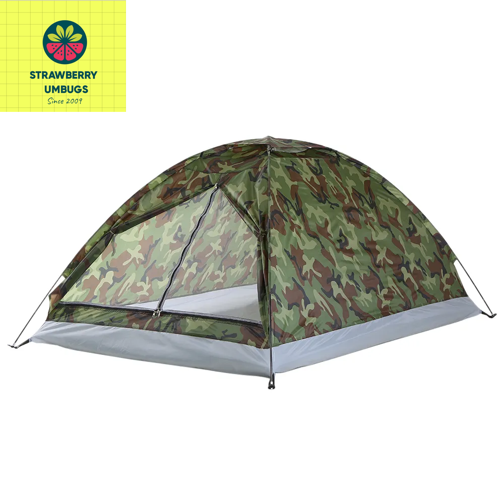 1-2 Person Single Layer Camping Tent Waterproof Windproof UV Sunshade Canopy 