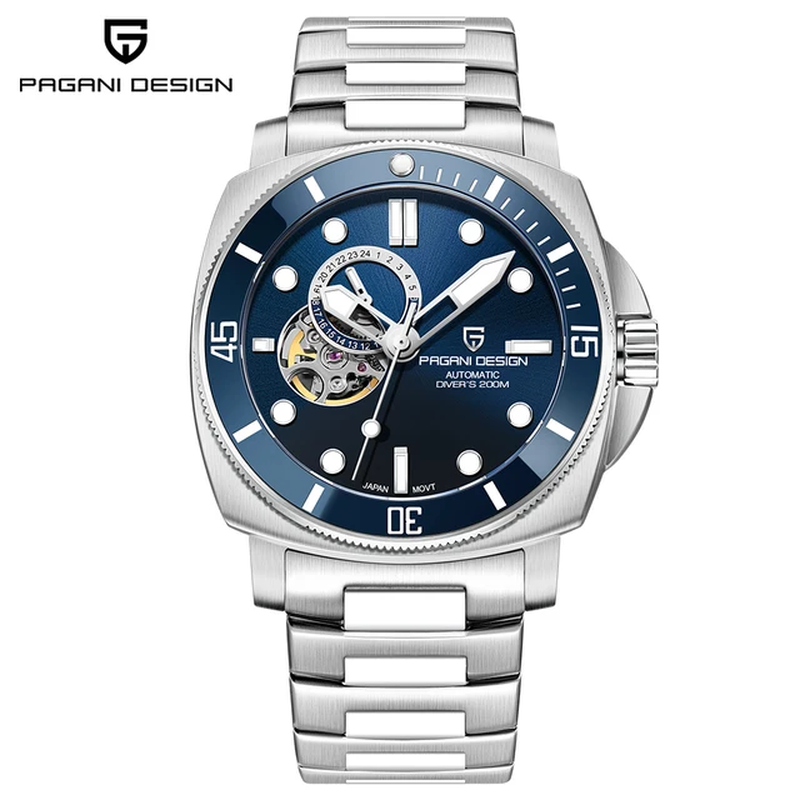 43MM Ceramic Bezel Men's Mechanical Watch with Sapphire Glass, NH39 Automatic Mo