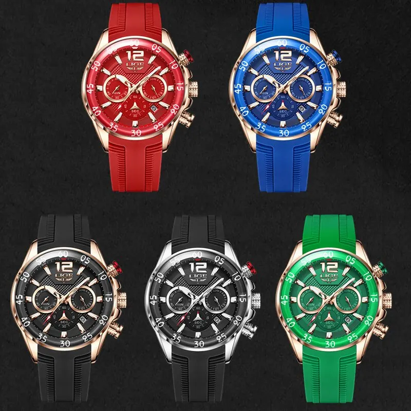 2024 Men's Fashion Sport Quartz Watch with Chronograph, Waterproof Design, and L