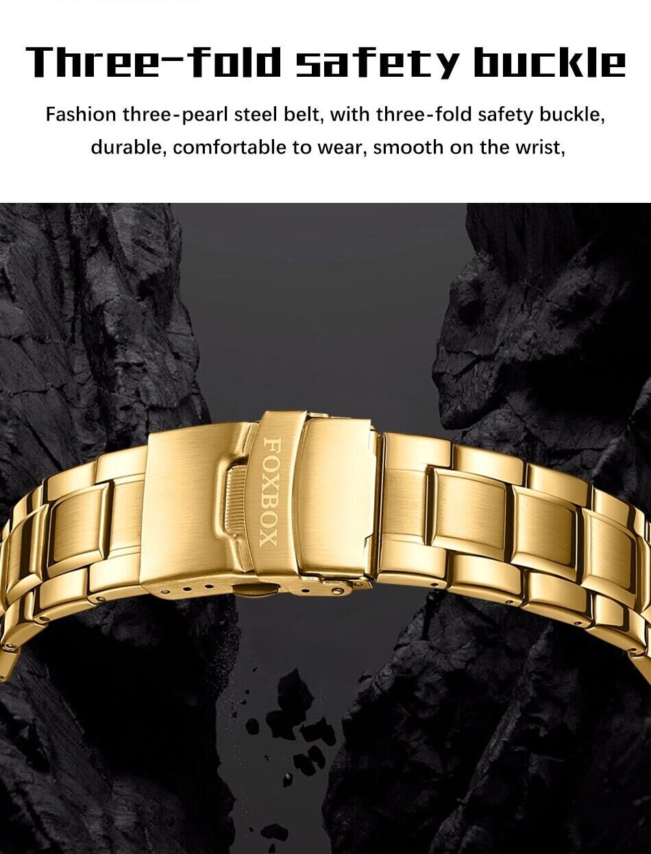 Men's Watch Digital & Analogue Waterproof Quartz Wrist Fashion Heavy Duty LED