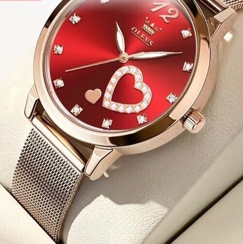 Womens Watch Diamond Heart Luminous Waterproof Luxury Ladies Wrist Watches Gift