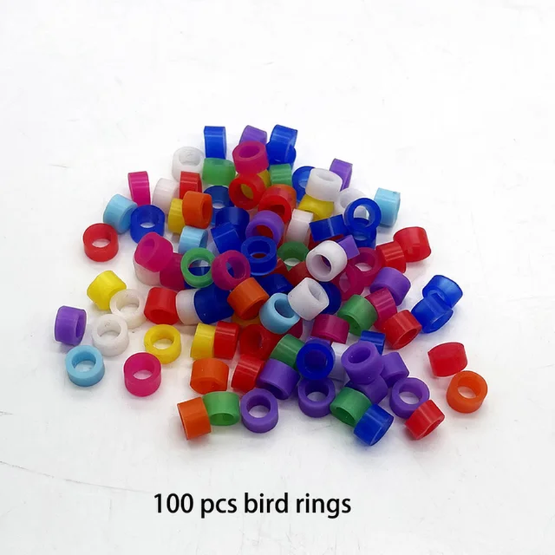 100Pcs Bird Ring Leg Bands for Parrot Finch Canary Gouldian Diameter Various